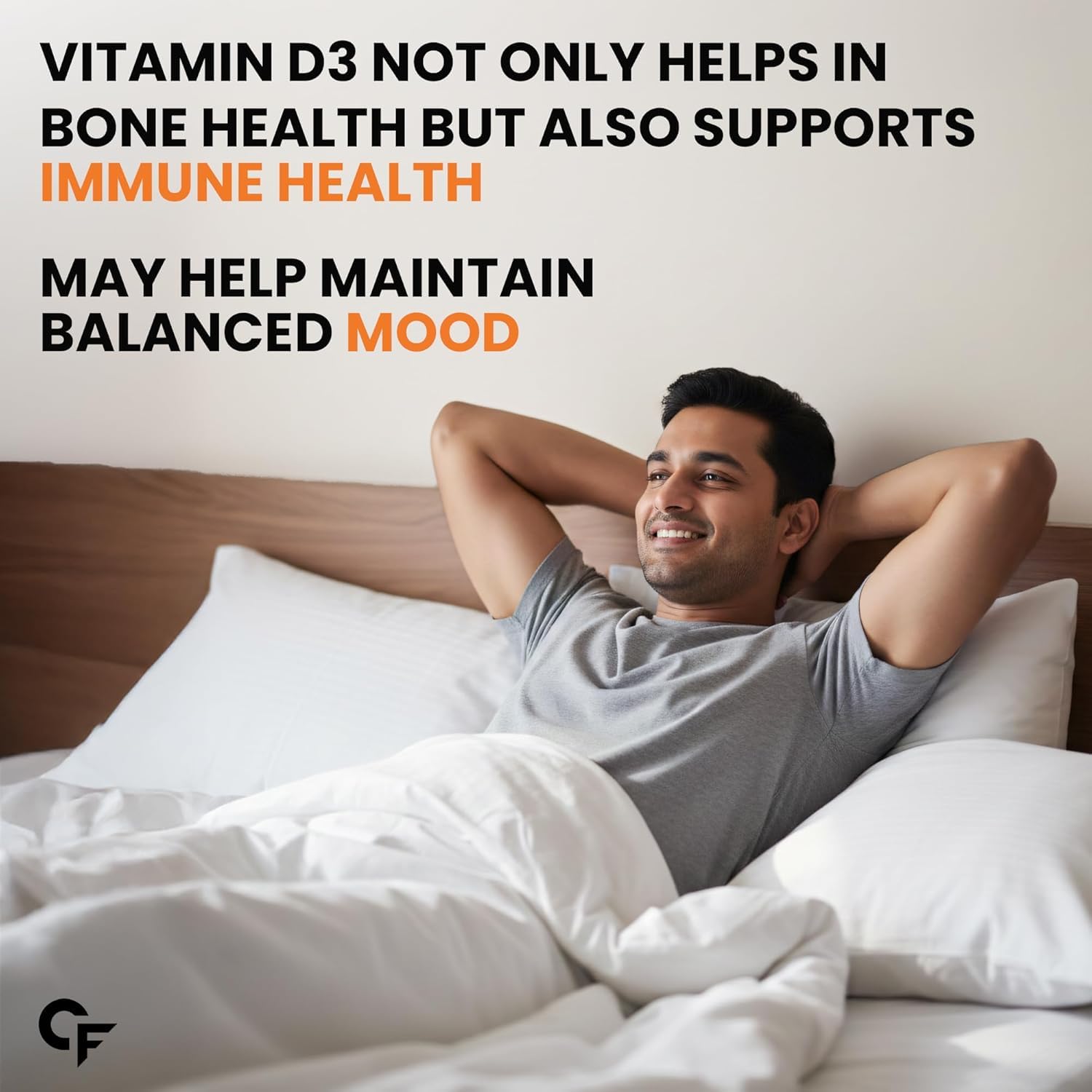Carbamide Forte Vitamin D3 K2 MK7 Supplement, Lichen-Based Formula, Adult - in use (11)