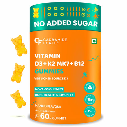 Carbamide Forte Vitamin D3 K2 MK7 Supplement, Lichen-Based Formula, Adult (13)