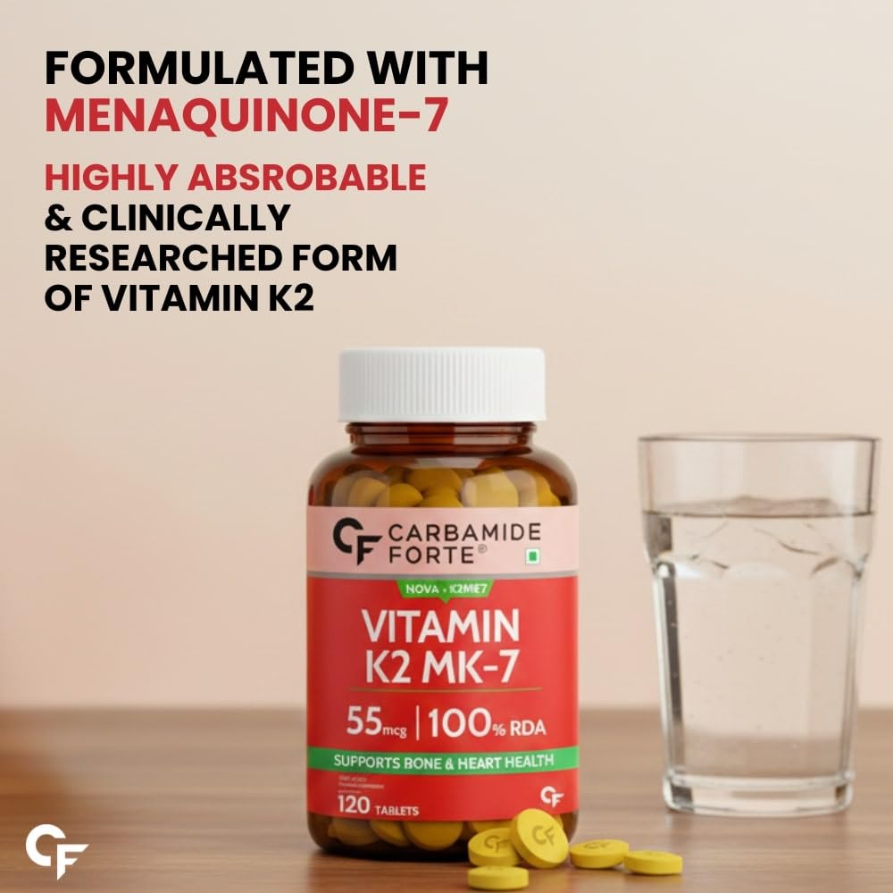 Carbamide Forte Vitamin D3 K2 MK7 Supplement, Lichen-Based Formula, Adult - back view (23)