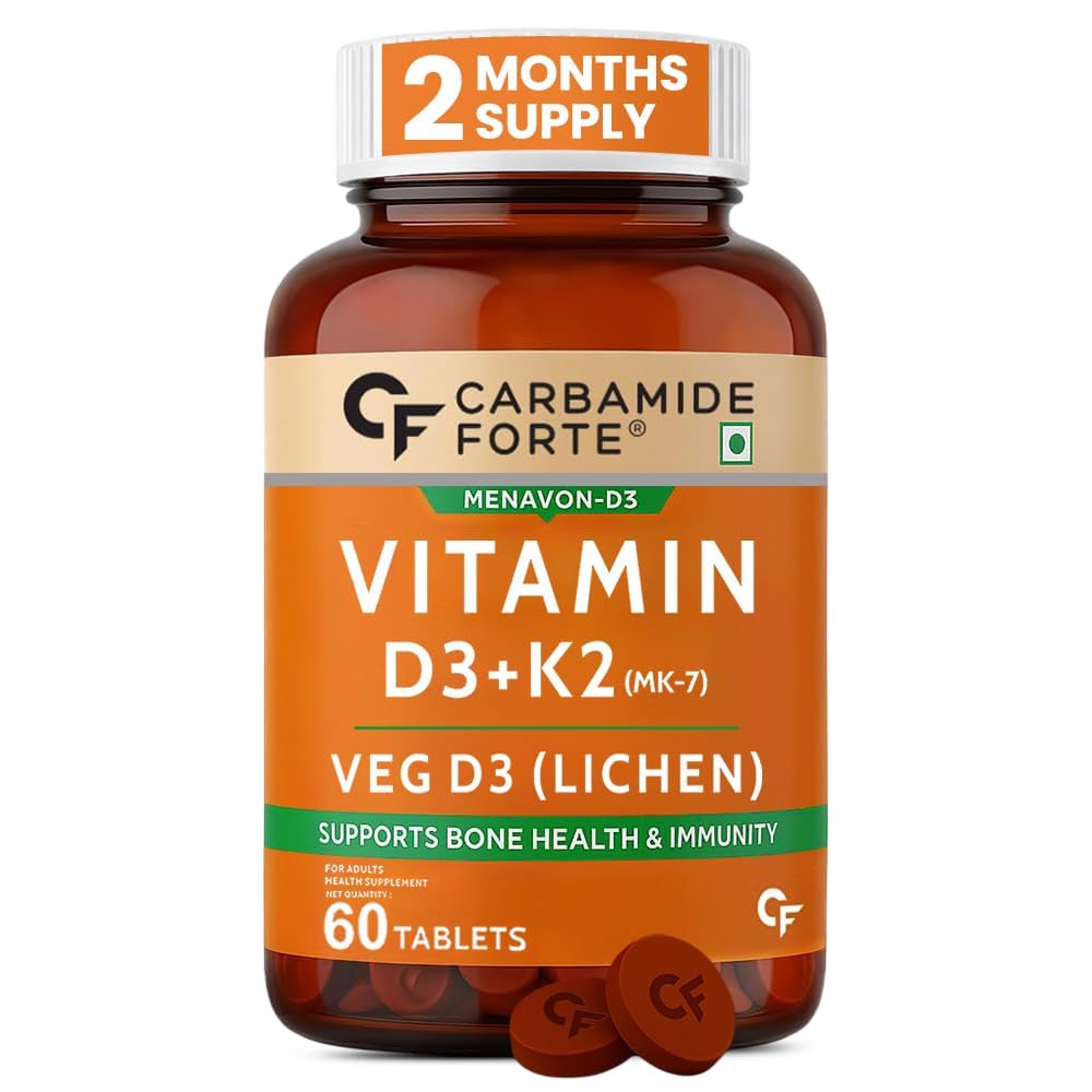 Carbamide Forte Vitamin D3 K2 MK7 Supplement, Lichen-Based Formula, Adult (4)