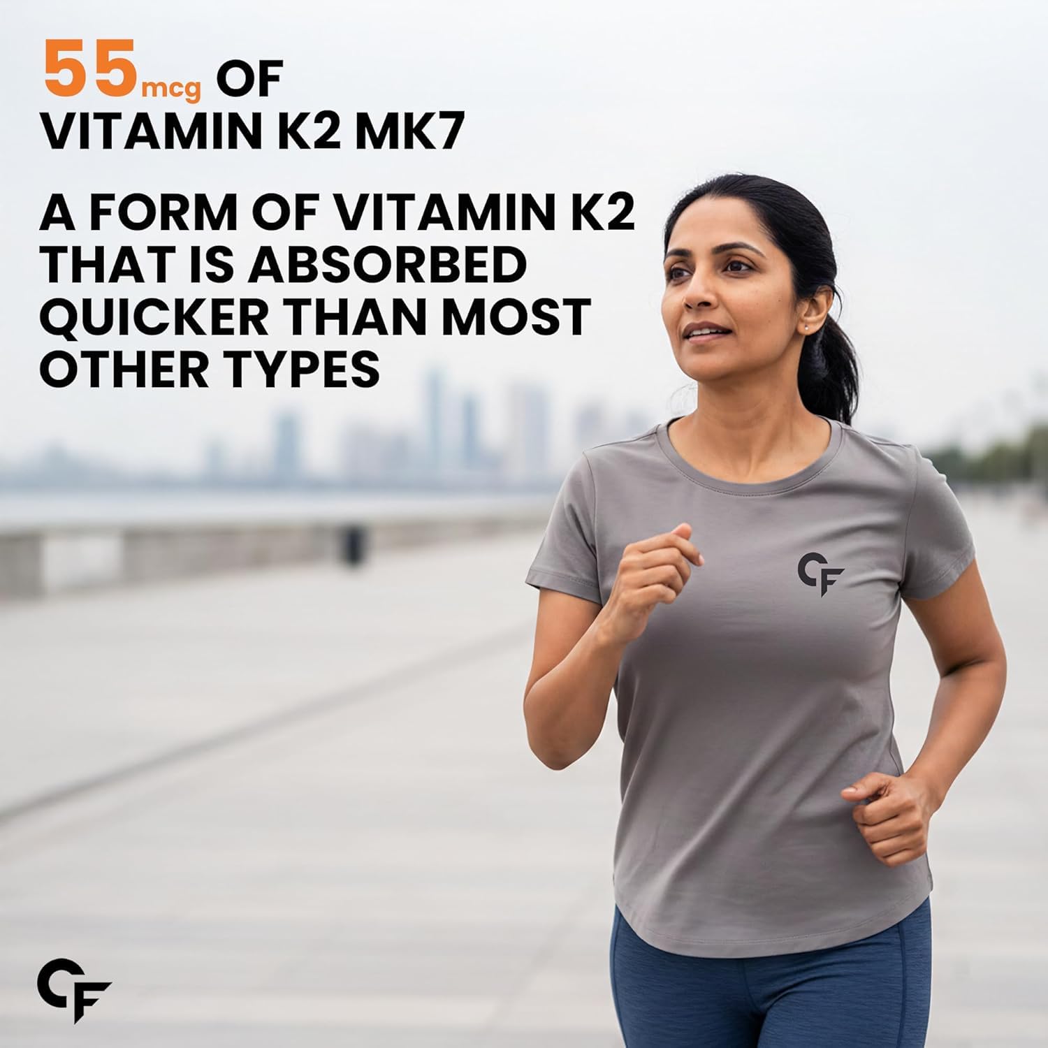 Carbamide Forte Vitamin D3 K2 MK7 Supplement, Lichen-Based Formula, Adult - packaging