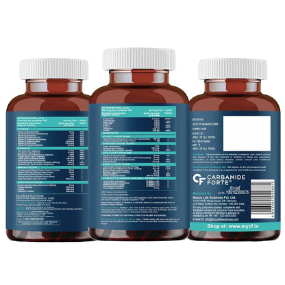 Carbamide Forte Women Combination Multivitamin & Mineral Tablets with Probiotics, 43 Ingredients - size and scale (48)