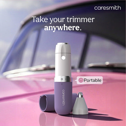 CARESMITH Bloom 2-in-1 Rechargeable Facial Hair Removal Machine & Eyebrow Trimmer for Women, USB-C, LED Light - size and scal