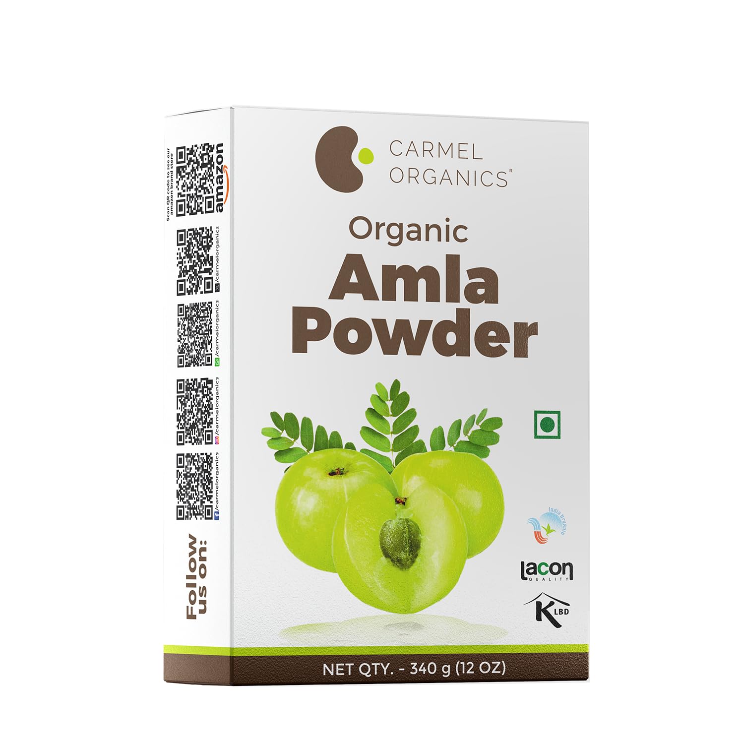 CARMEL ORGANICS Amla Fruit Powder 100g, Organic Herbal Supplement, Indian Gooseberry (13)