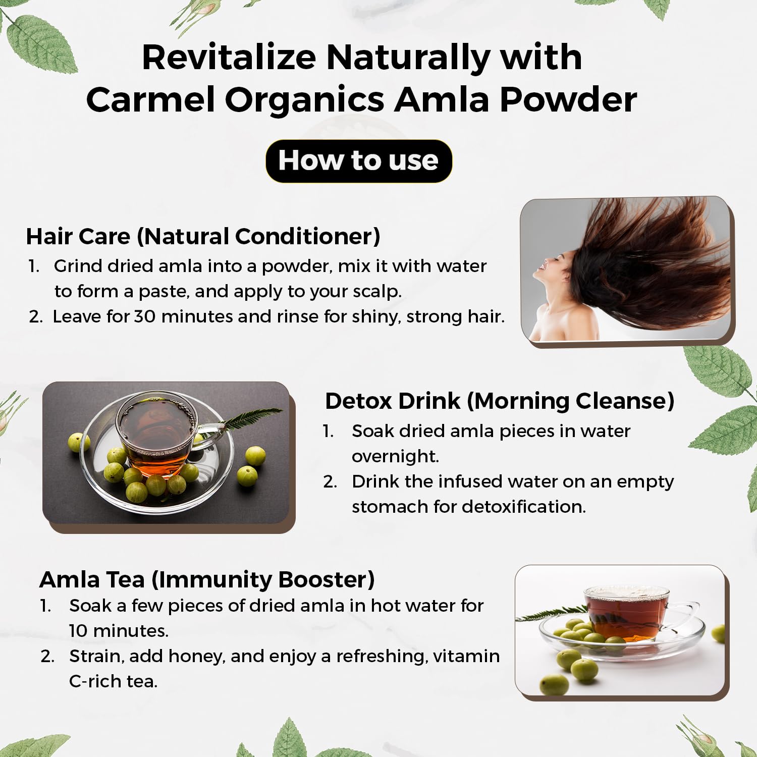 CARMEL ORGANICS Amla Fruit Powder 100g, Organic Herbal Supplement, Indian Gooseberry - ingredients panel (17)