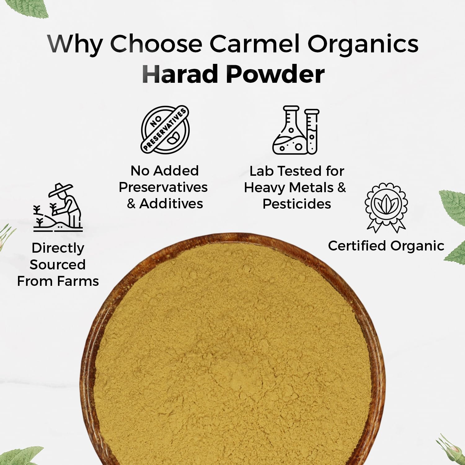 CARMEL ORGANICS Amla Fruit Powder 100g, Organic Herbal Supplement, Indian Gooseberry - label detail (34)