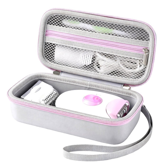 Casmilee Storage Case Compatible with Braun Epilator Silk-epil 3 3-270, Hard EVA Organizer for Hair Removal Shaver and Trimme