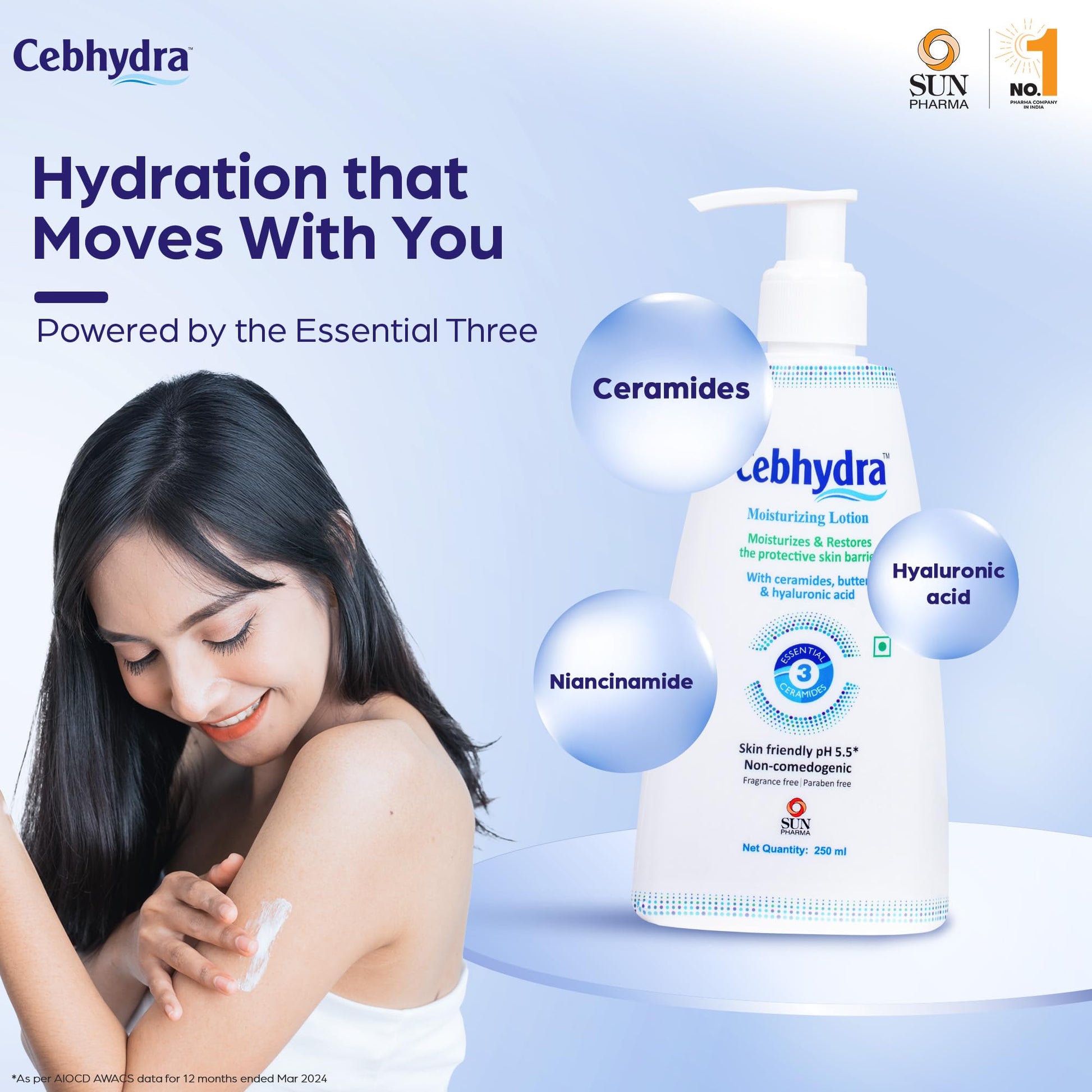 Cebhydra Skin Moisturizer with Ceramides, Cholesterol and Fatty Acids, 100g, for Dry Sensitive Skin - front view
