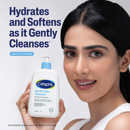 Cetaphil Gentle Skin Cleanser, 1000ml, Face Wash for Dry & Sensitive Skin, Unscented - in use (30)