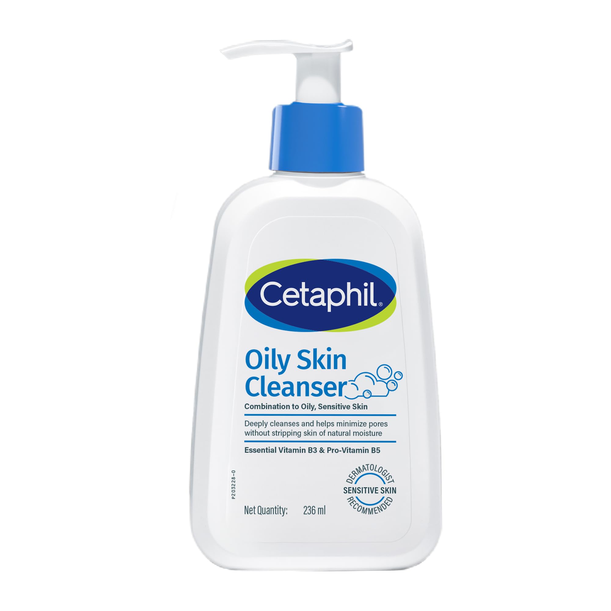 Cetaphil Oily Skin Cleanser Face Wash, Gentle Foaming, pH Balanced, for Acne-Prone Skin (15)
