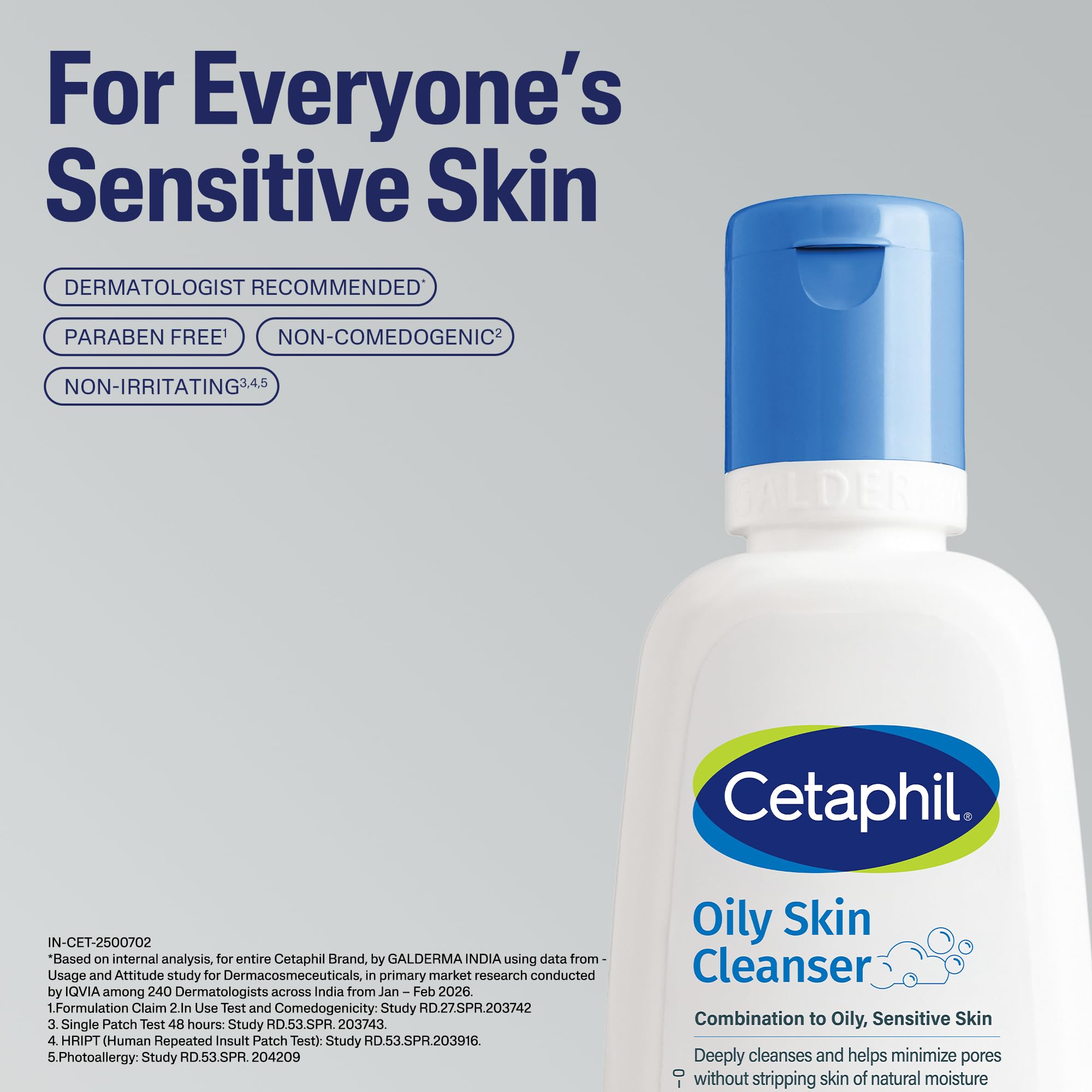 Cetaphil Oily Skin Cleanser Face Wash, Gentle Foaming, pH Balanced, for Acne-Prone Skin - label detail