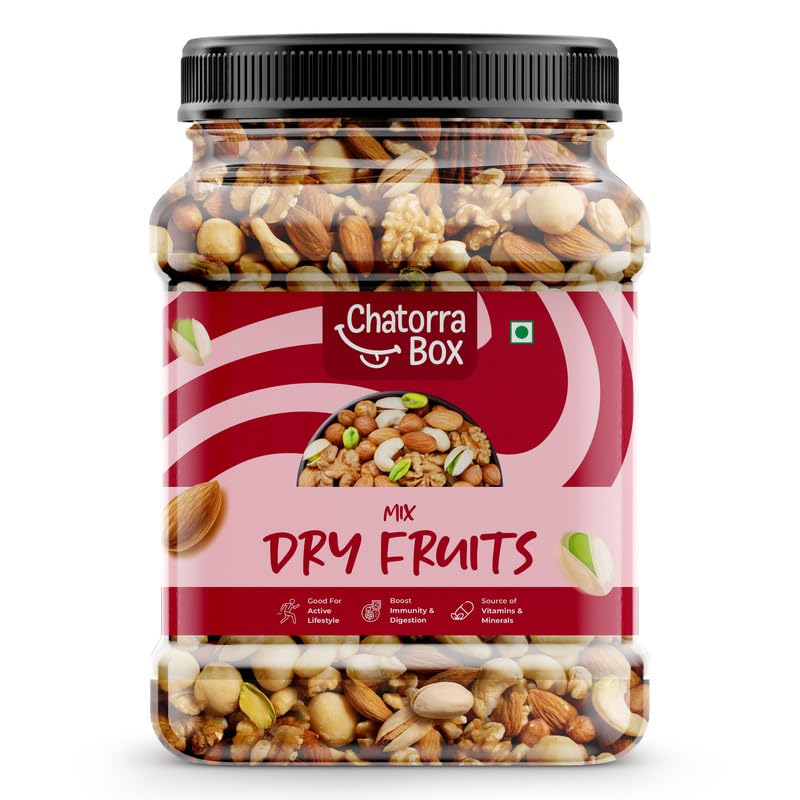 Chatorra Box Mixed Dry Fruits Trail Mix, Natural Blend of Almonds, Cashews, Raisins, Pistachios