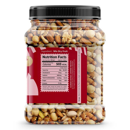 Chatorra Box Mixed Dry Fruits Trail Mix, Natural Blend of Almonds, Cashews, Raisins, Pistachios - back view