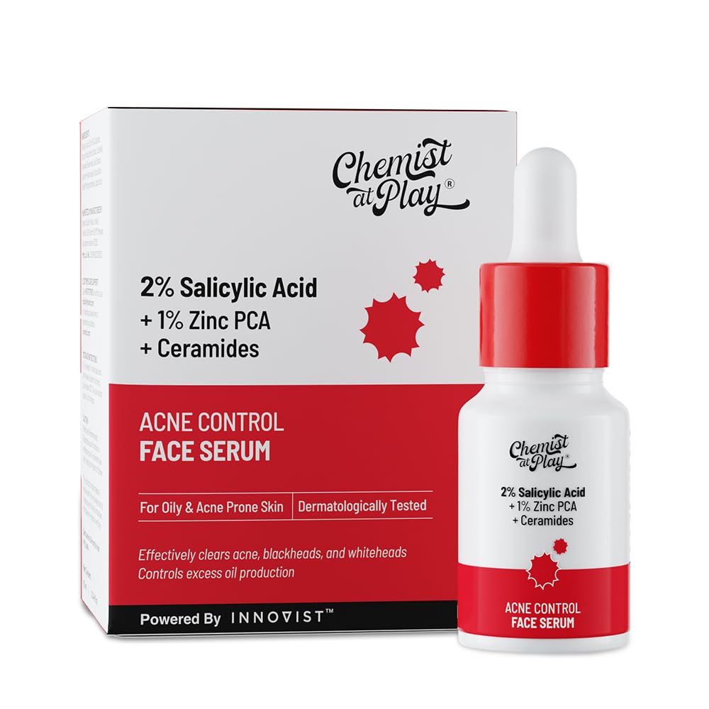 Chemist at Play 2% Salicylic Acid Face Serum, Non-Comedogenic, Dermatologist-Tested, Unisex
