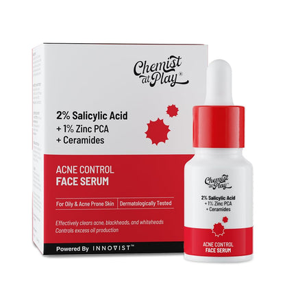 Chemist at Play 2% Salicylic Acid Face Serum, Non-Comedogenic, Dermatologist-Tested, Unisex