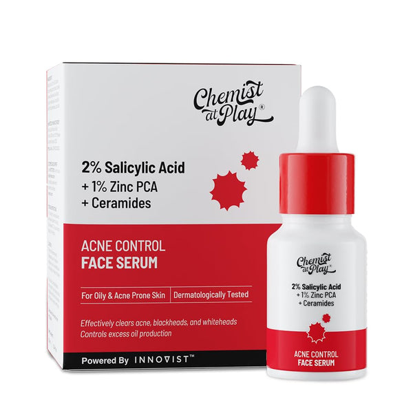 Chemist at Play 2% Salicylic Acid Face Serum, Non-Comedogenic, Dermatologist-Tested, Unisex