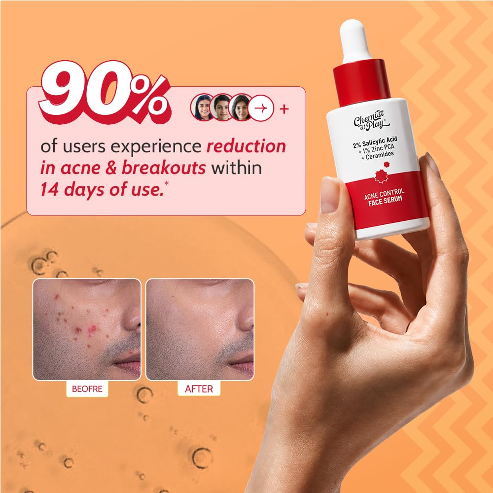 Chemist at Play 2% Salicylic Acid Face Serum, Non-Comedogenic, Dermatologist-Tested, Unisex - packaging (13)