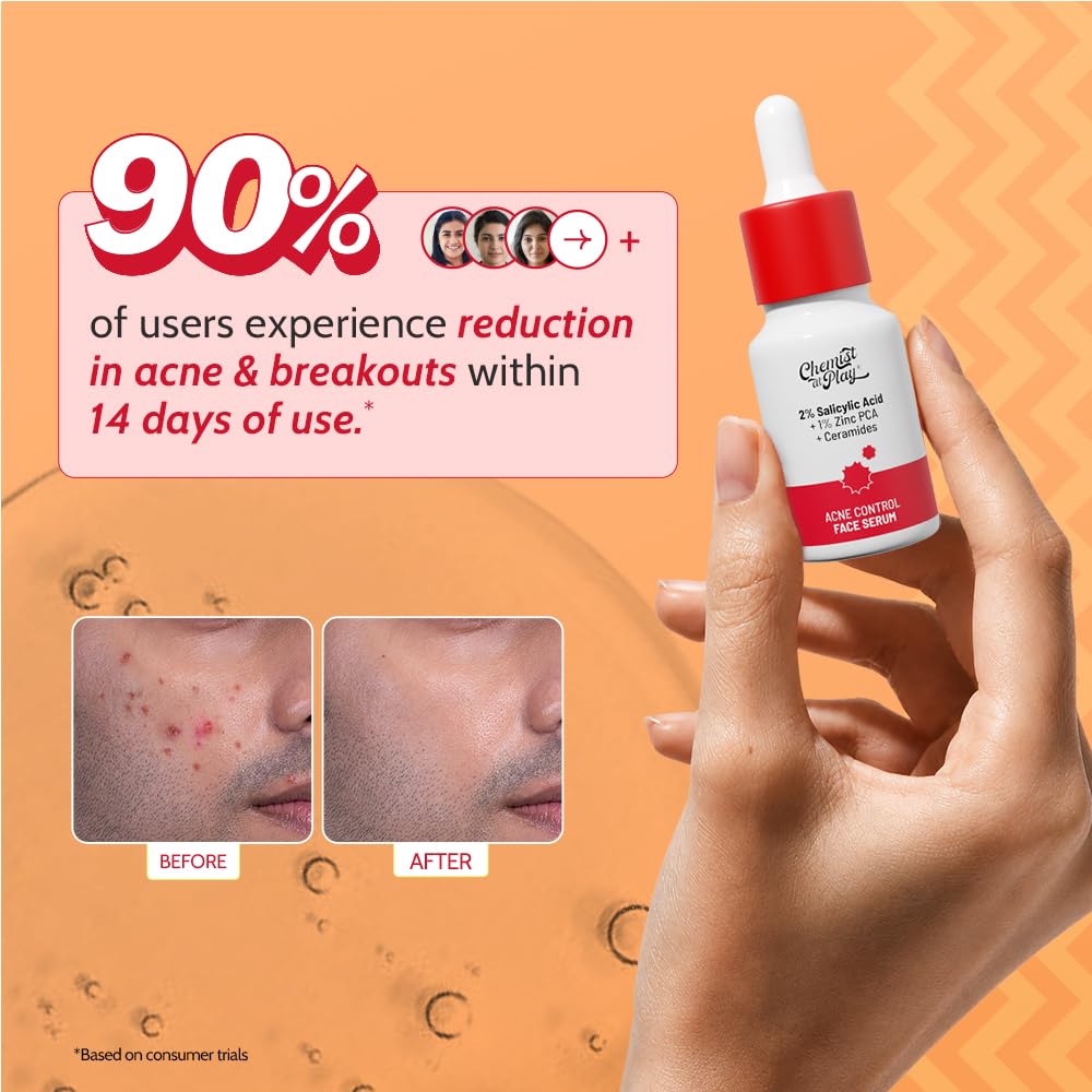 Chemist at Play 2% Salicylic Acid Face Serum, Non-Comedogenic, Dermatologist-Tested, Unisex - back view