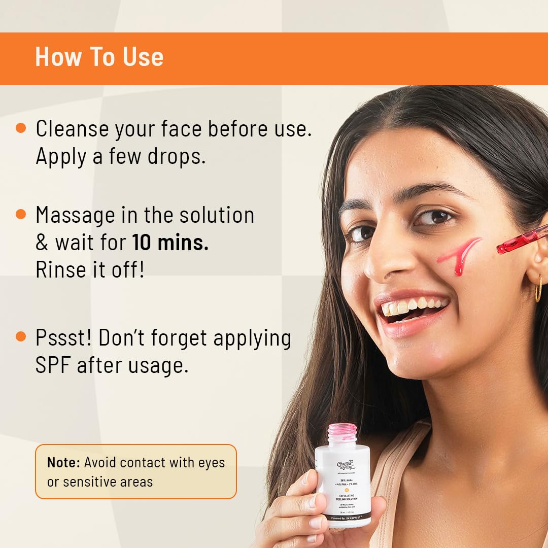 Chemist at Play 26% AHA 2% BHA 4% PHA Peeling Solution, 30mL, Vegan & Cruelty-Free - ingredients panel