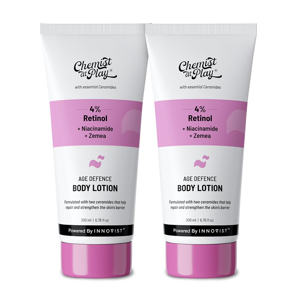 Chemist at Play 4% Retinol Body Lotion with Niacinamide & Zemea, Pack of 2