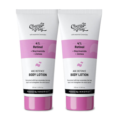 Chemist at Play 4% Retinol Body Lotion with Niacinamide & Zemea, Pack of 2