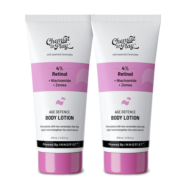Chemist at Play 4% Retinol Body Lotion with Niacinamide & Zemea, Pack of 2