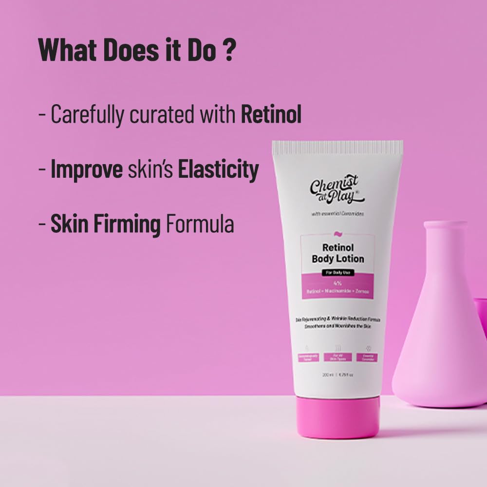 Chemist at Play 4% Retinol Body Lotion with Niacinamide & Zemea, Pack of 2 - front view