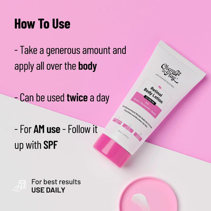 Chemist at Play 4% Retinol Body Lotion with Niacinamide & Zemea, Pack of 2 - ingredients panel
