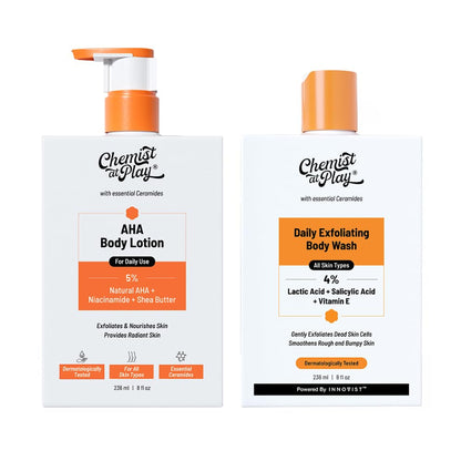 Chemist at Play AHA Body Lotion for Dry Skin, 236ml, Unisex Adult Formula, Vegan and Fragrance-Free (11)