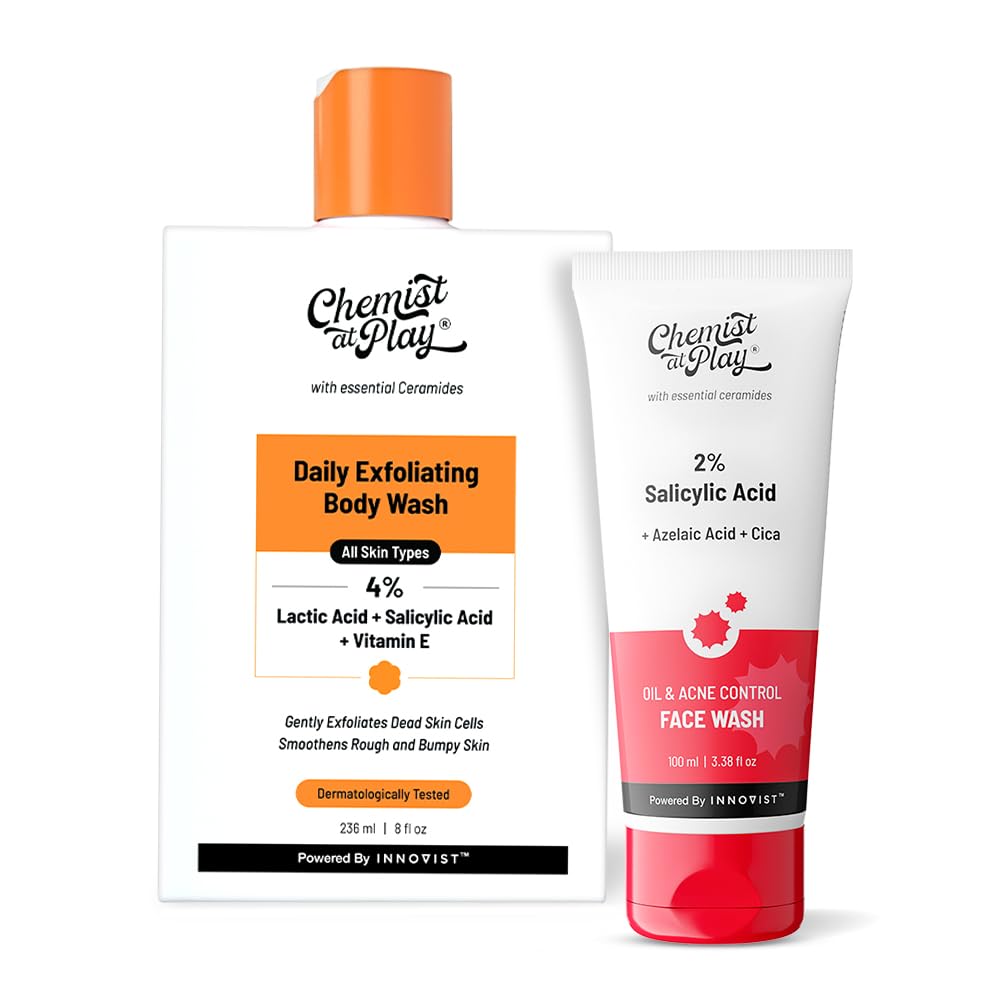 Chemist at Play Body Wash and Face Wash Combo, 336ml, Sulphate-Free, Vegan, For Oily Skin