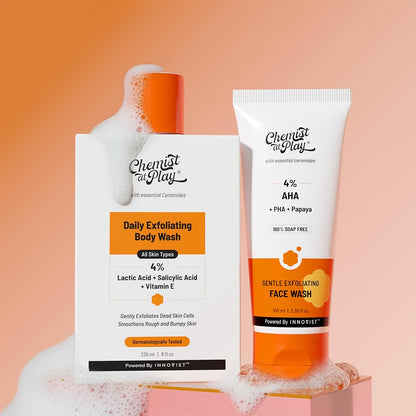 Chemist at Play Body Wash and Face Wash Combo, 336ml, Sulphate-Free, Vegan, For Oily Skin - front view (11)