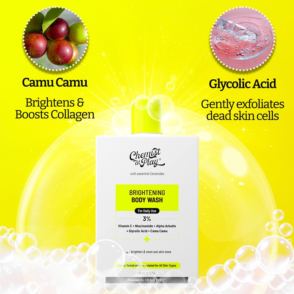 Chemist at Play Body Wash and Face Wash Set, 236ml + 100ml, Unisex Adult - ingredients panel