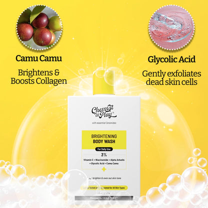 Chemist at Play Body Wash and Face Wash Set, 236ml + 100ml, Unisex Adult - ingredients panel