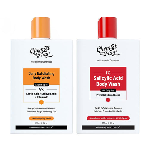 Chemist at Play Exfoliating and Acne Control Body Wash, 236ml Each, Pack of 2