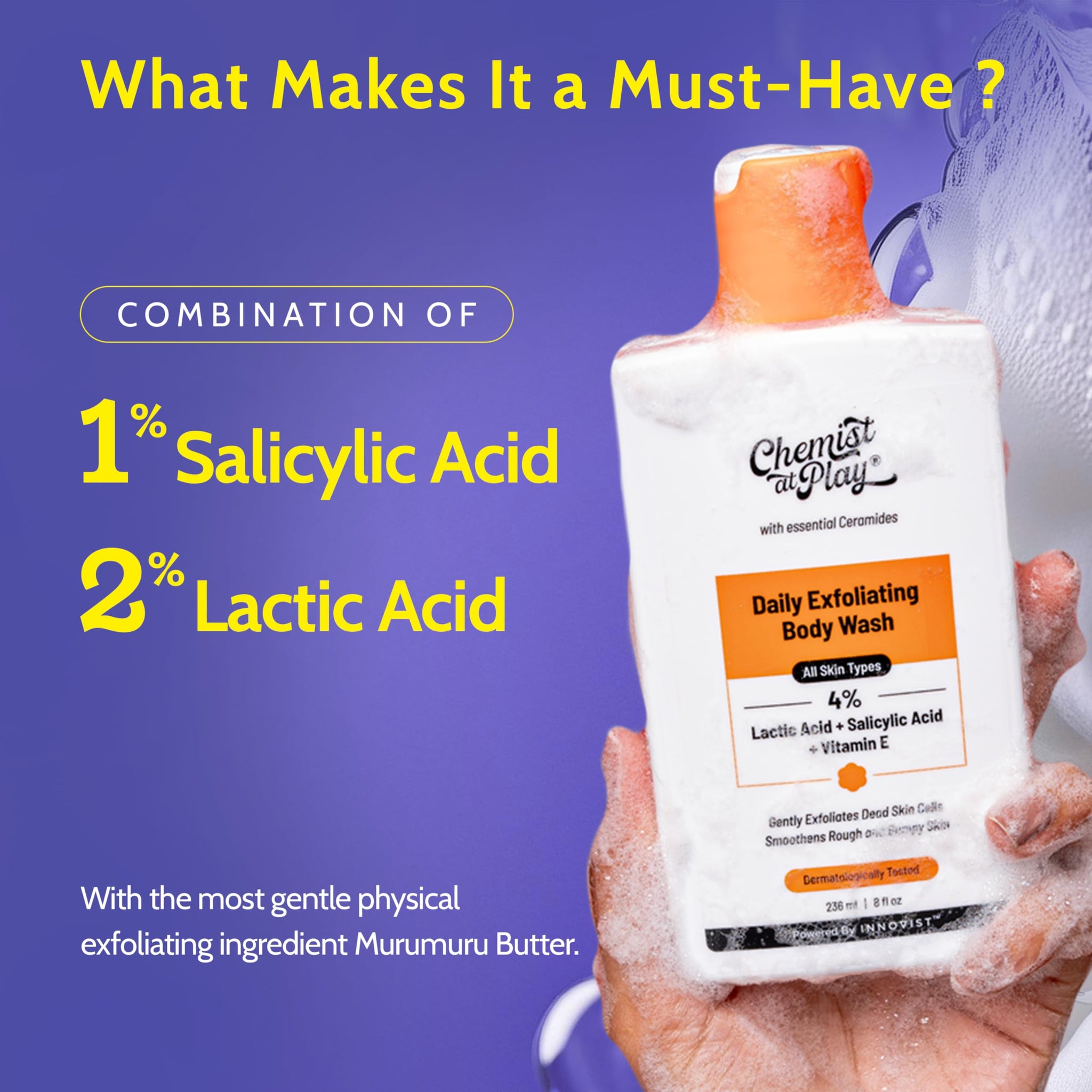 Chemist at Play Exfoliating and Acne Control Body Wash, 236ml Each, Pack of 2 - back view (20)