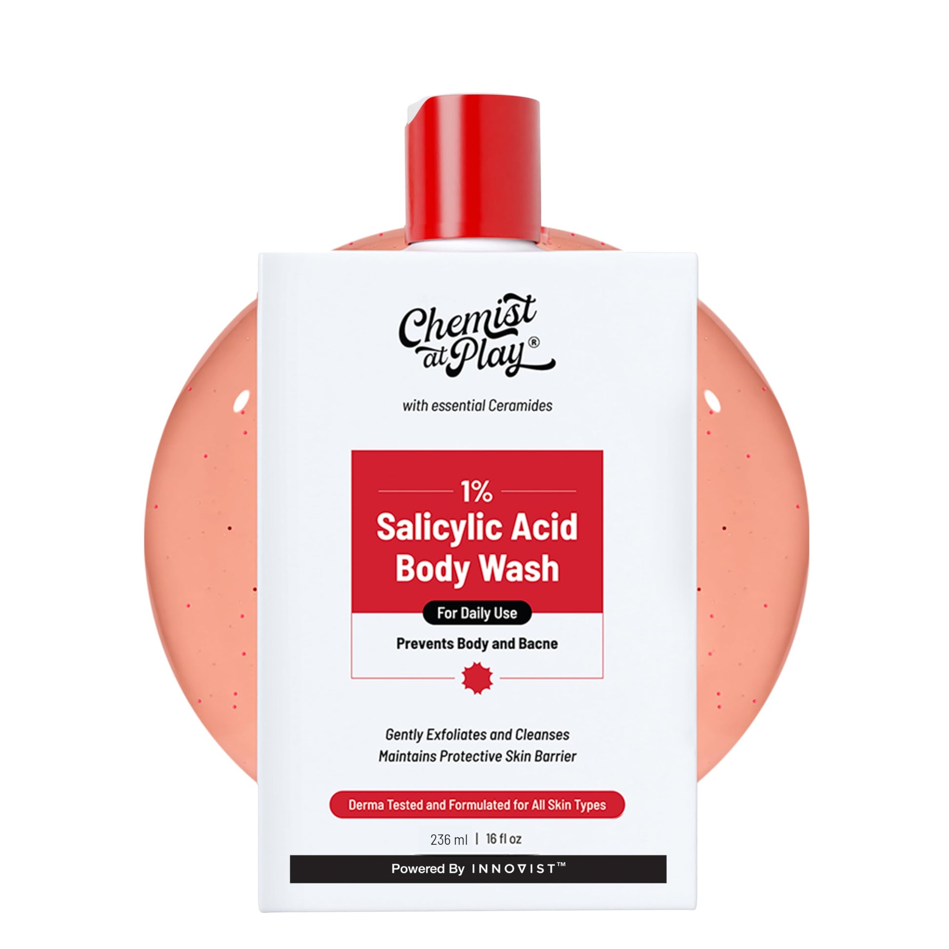 Chemist at Play Exfoliating and Acne Control Body Wash, 236ml Each, Pack of 2 - label detail