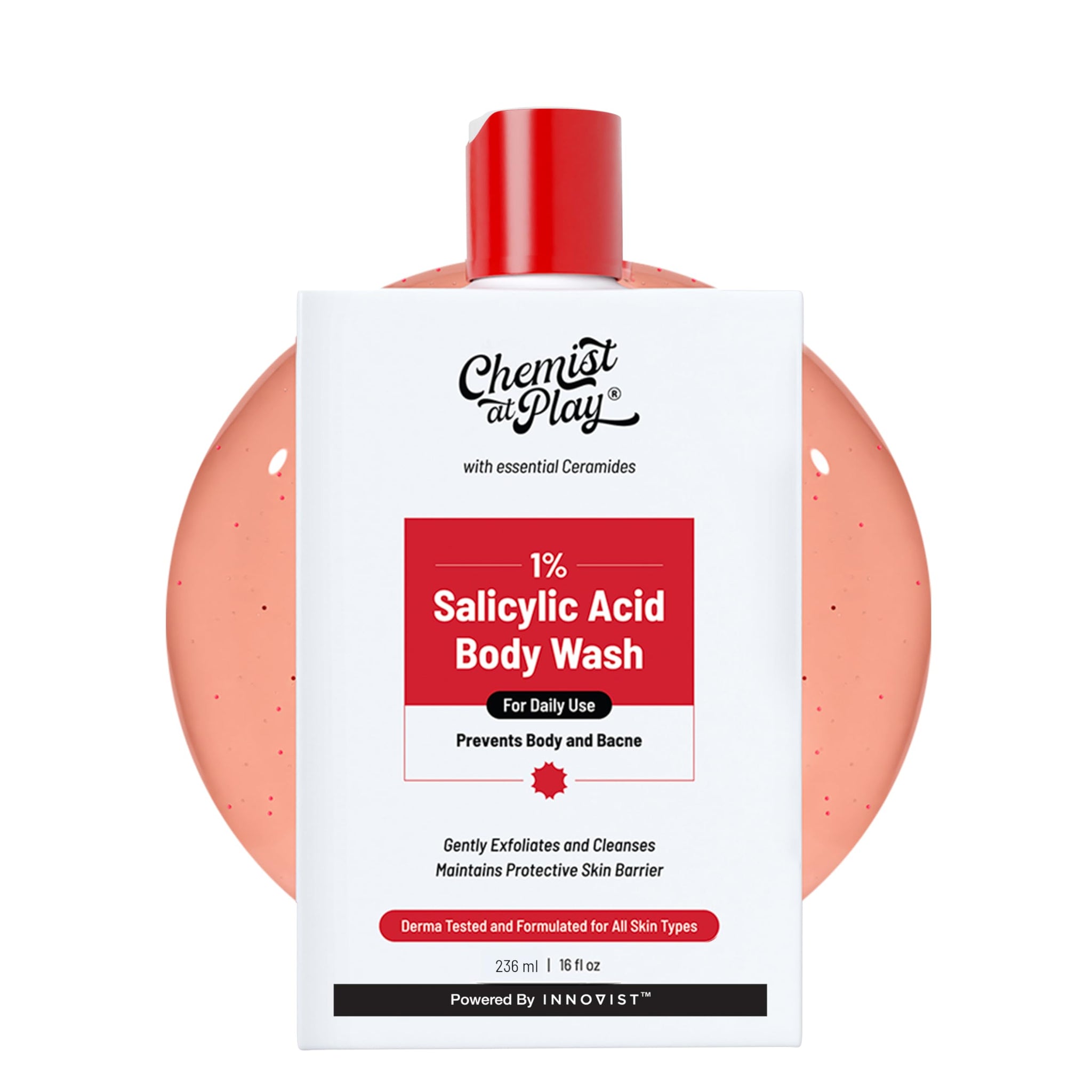 Chemist at Play Exfoliating and Acne Control Body Wash, 236ml Each, Pack of 2 - label detail