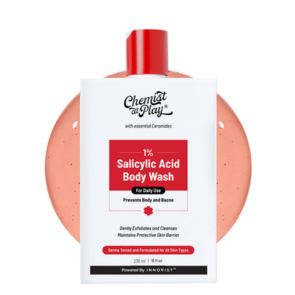 Chemist at Play Exfoliating and Acne Control Body Wash, 236ml Each, Pack of 2 - label detail