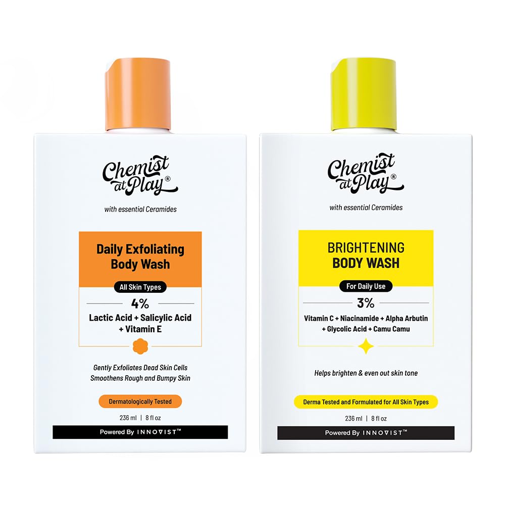 Chemist at Play Exfoliating and Acne Control Body Wash, 236ml Each, Pack of 2 (9)