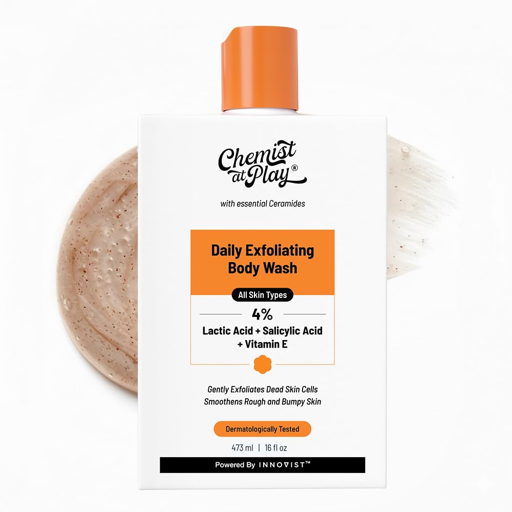 Chemist at Play Exfoliating Body Wash - Unisex Body Wash Gel with Salicylic Acid, Lactic Acid & Vitamin E (11)