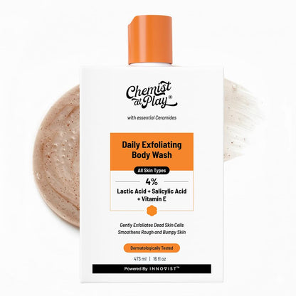 Chemist at Play Exfoliating Body Wash - Unisex Body Wash Gel with Salicylic Acid, Lactic Acid & Vitamin E (11)