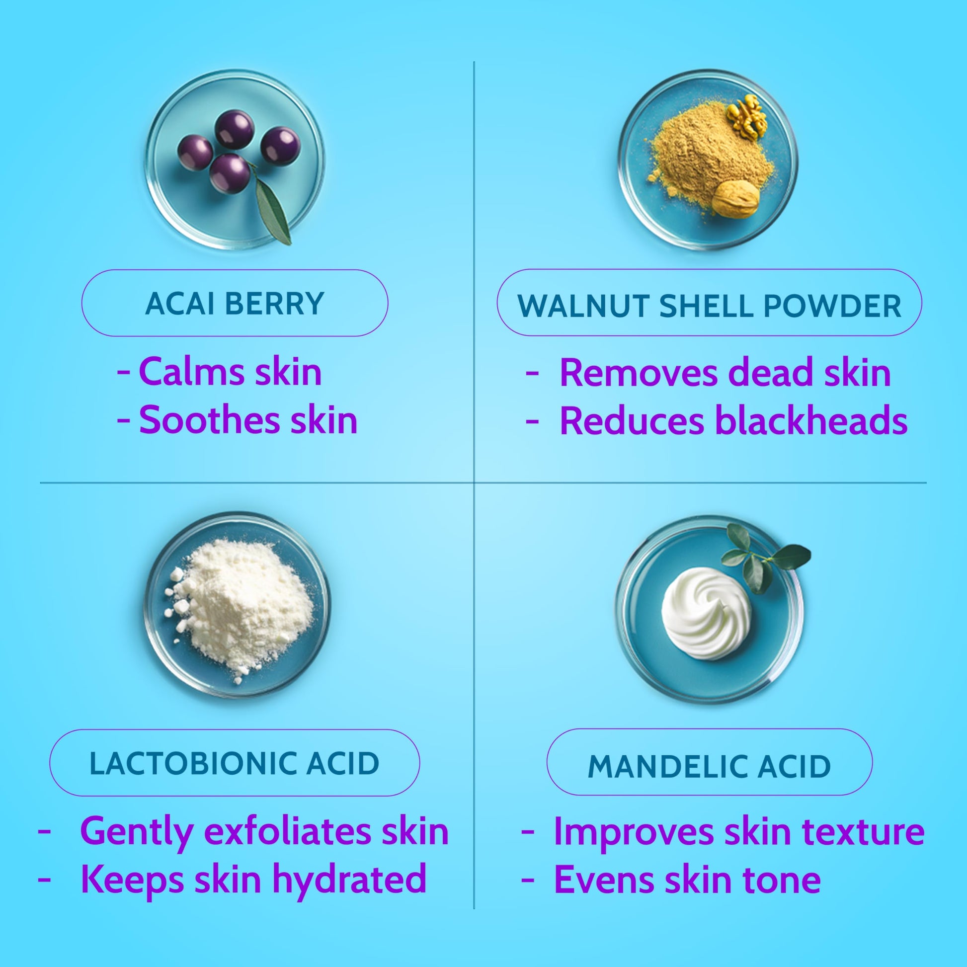 Chemist at Play Exfoliating Face Scrub & Body Wash Set, 100g-236ml, Unisex, Mandelic Acid, Lactic Acid, Salicylic Acid, Ceram