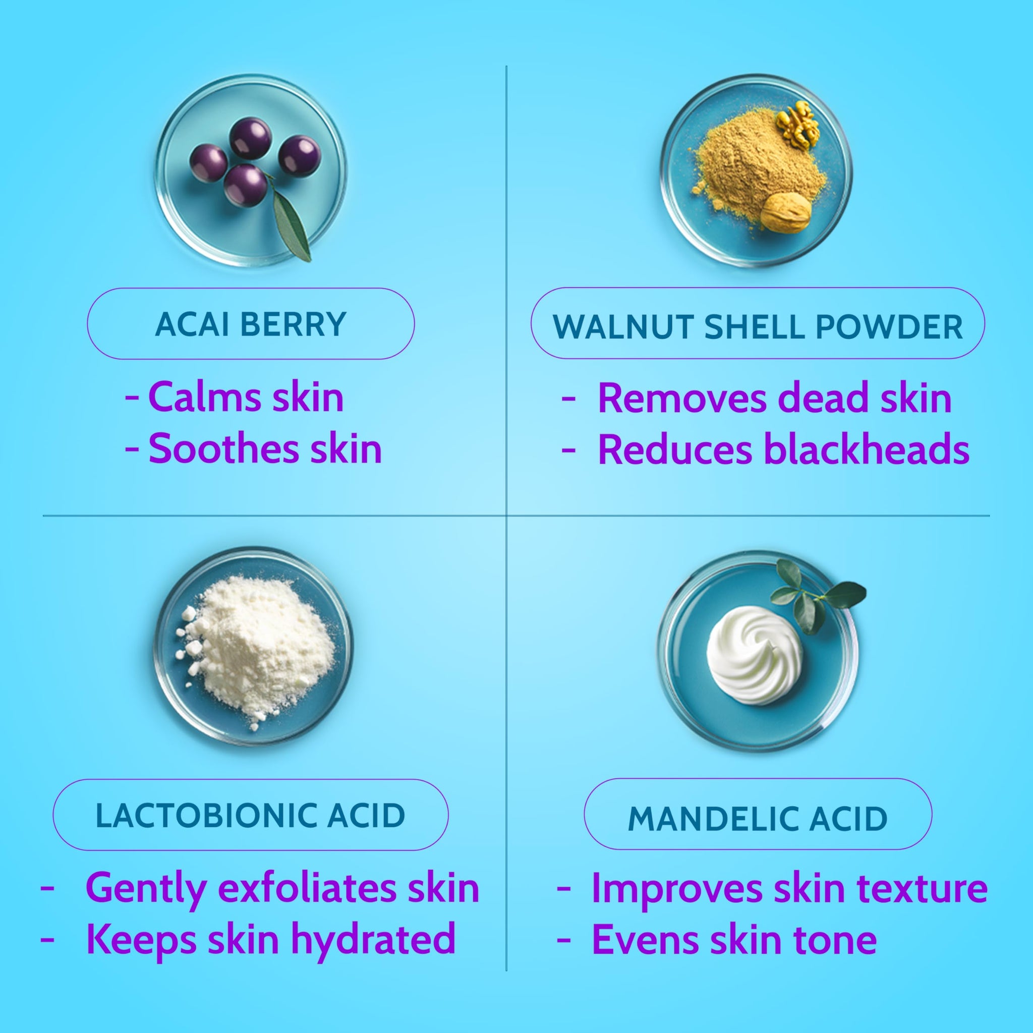 Chemist at Play Exfoliating Face Scrub & Body Wash Set, 100g-236ml, Unisex, Mandelic Acid, Lactic Acid, Salicylic Acid, Ceram