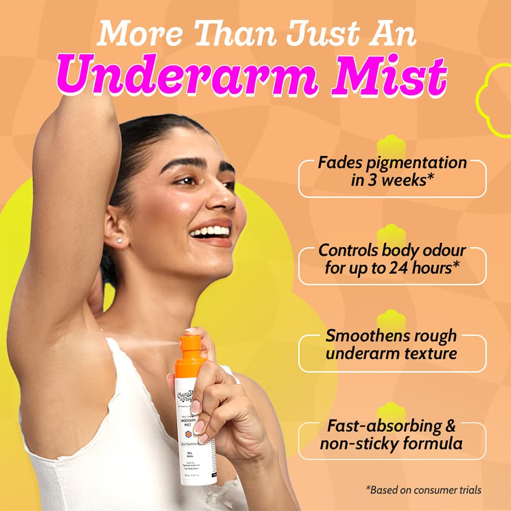 Chemist at Play Exfoliating Underarm Mist, 10% AHAs, 2% Niacinamide, 100ml, pH 4-4.5, Unisex Body Deodorant - front view