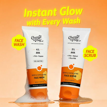 Chemist at Play Face Wash & Exfoliating Scrub for Oily Skin, 2% Salicylic Acid, Niacinamide, Mandelic Acid, Walnut Shell, 100