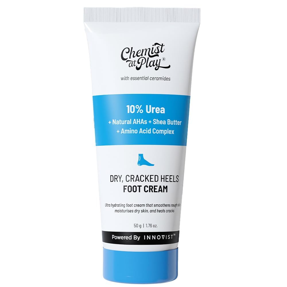 Chemist at Play Foot Cream for Cracked Heels, 50g, Urea-Based Formula, Unisex Adult (10)