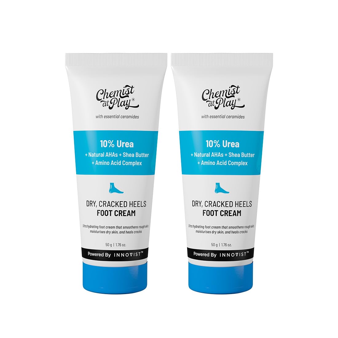 Chemist at Play Foot Cream for Cracked Heels, 50g, Urea-Based Formula, Unisex Adult (17)