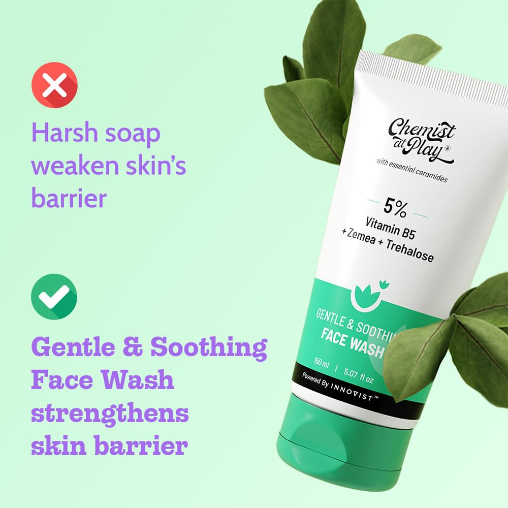 Chemist at Play Gentle and Hydrating Face Cleanser, Unisex Adult Face Wash, Pack of 1 - ingredients panel (20)