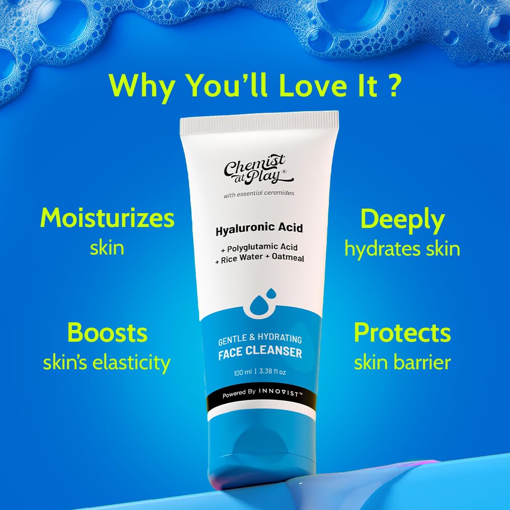 Chemist at Play Gentle and Hydrating Face Cleanser, Unisex Adult Face Wash, Pack of 1 - back view