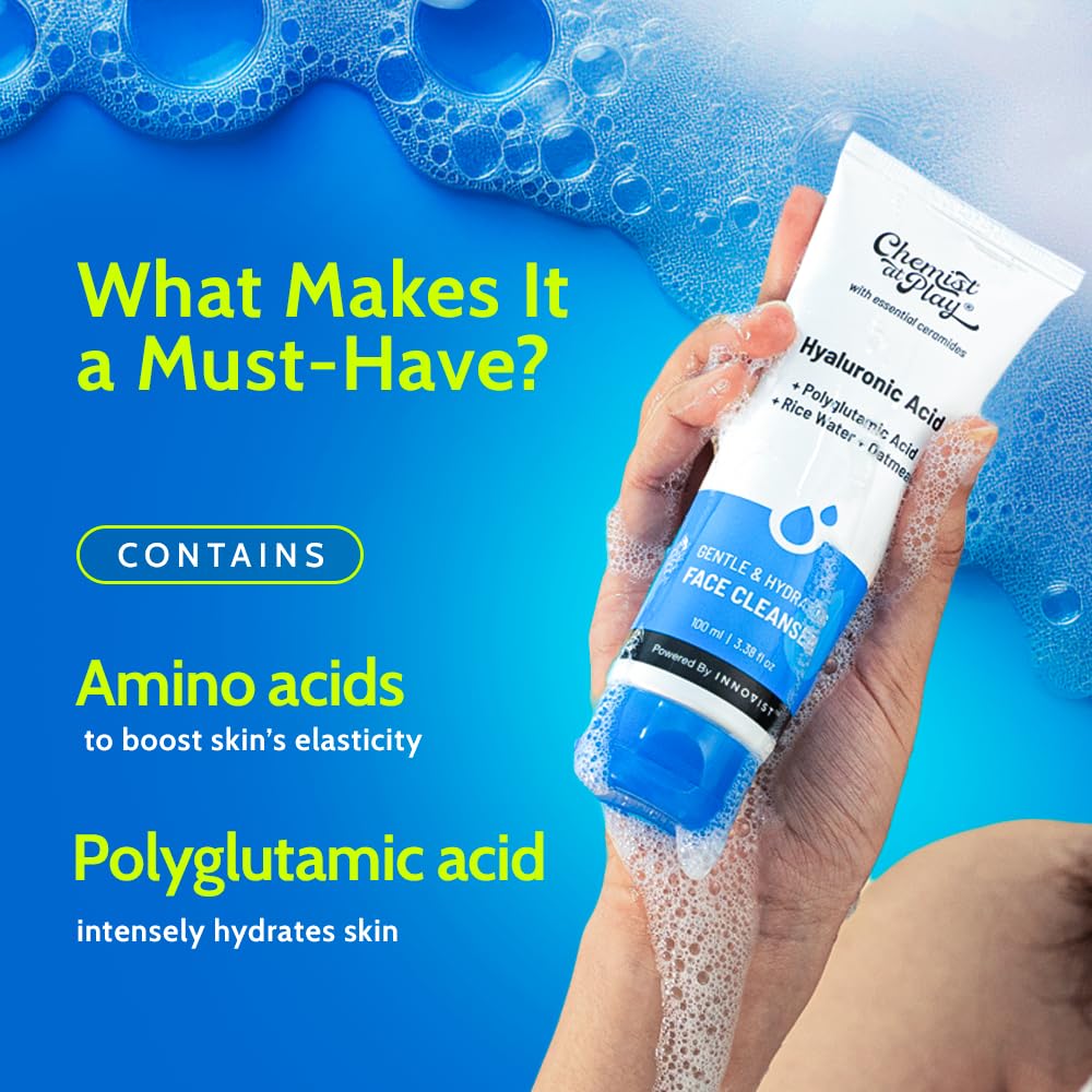 Chemist at Play Gentle and Hydrating Face Cleanser, Unisex Adult Face Wash, Pack of 1 - packaging